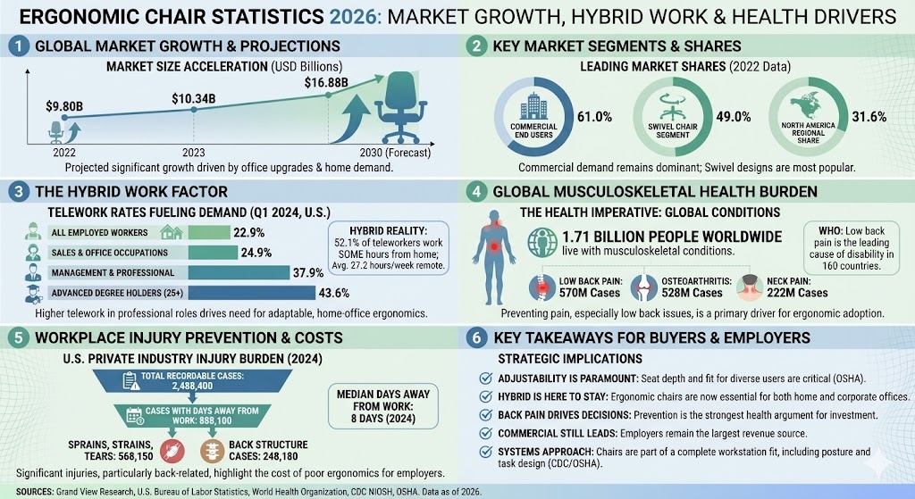 ergonomic chair statistics