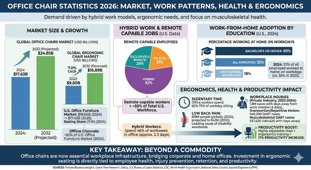 office chair statistics